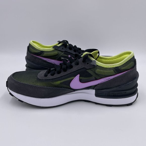 Nike Waffle One Black / Lilac / Lemon Womens Shoes - Picture 2 of 8